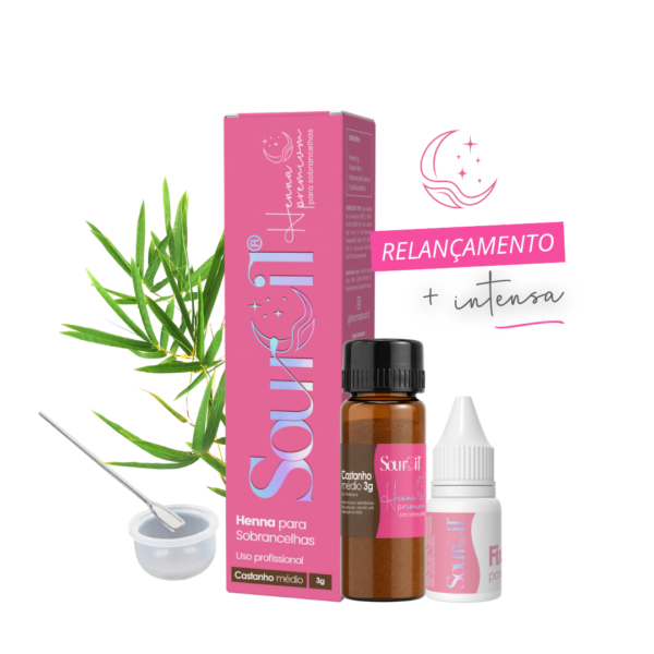 Henna Sourcil- Castanho Medio
